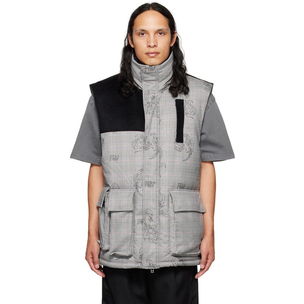  Feng Chen Wang Gray Printed Down Vest 