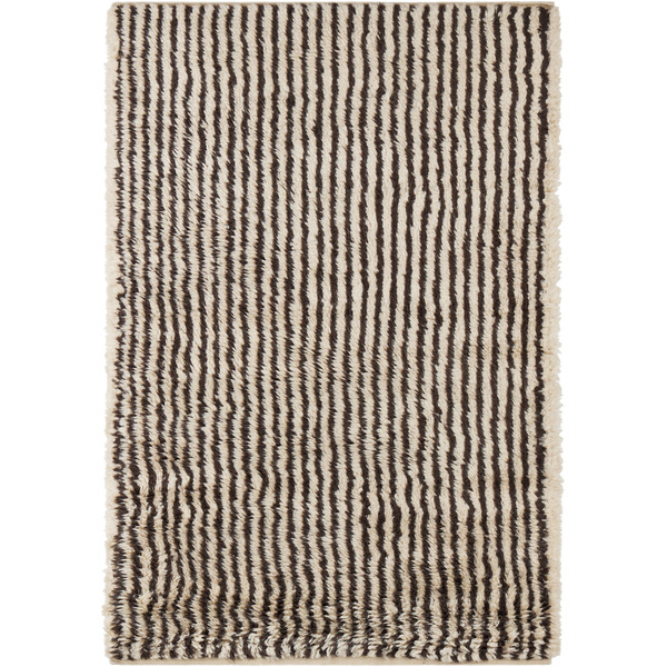  Ferm Living Off-white & Brown Kami Knotted Rug 