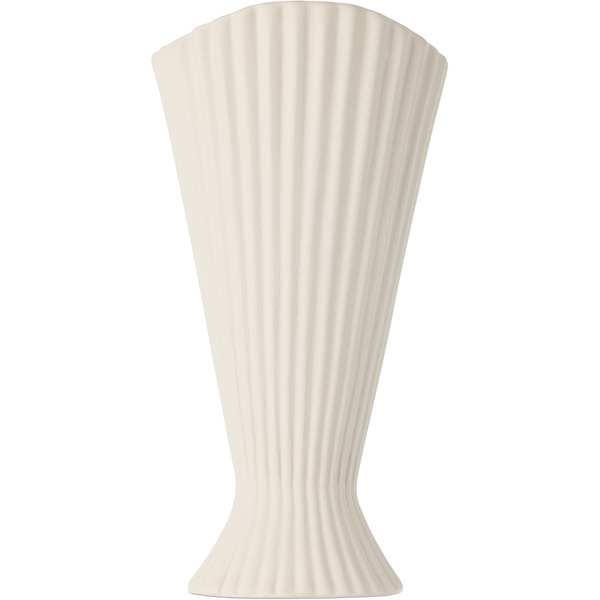  Ferm Living Off-white Fountain Small Vase 