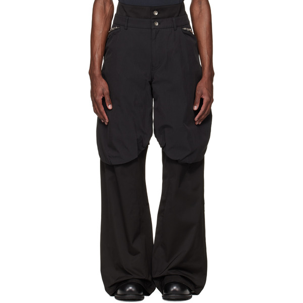  Fffpostalservice Black Bolsu Double Layered Trousers 