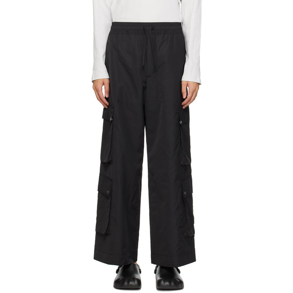  Fffpostalservice Black Drawstring Cargo Pants 