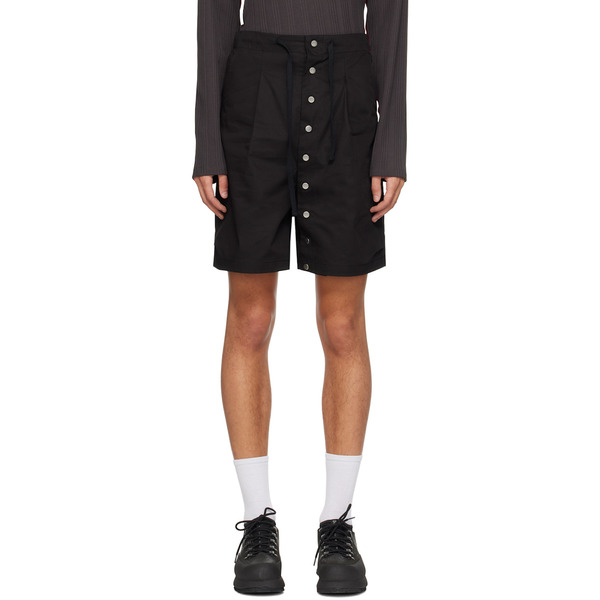  Fffpostalservice Black Press-stud Shorts 