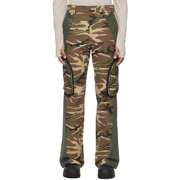  Fffpostalservice Ssense Exclusive Green Camouflage Cargo Pants 