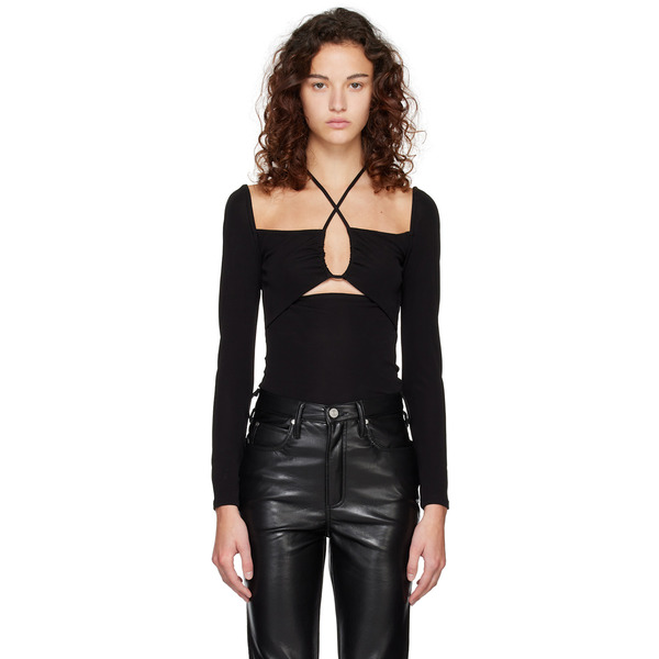  Frame Black Halter Blouse 