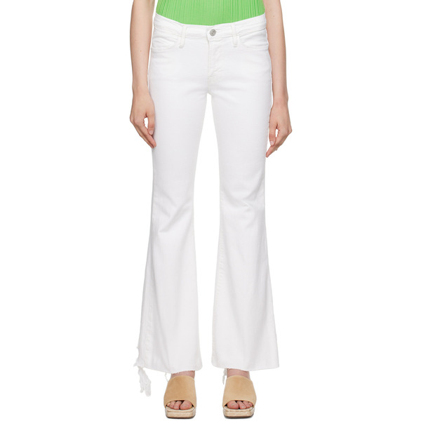  Frame White 'le Easy Flare' Jeans 