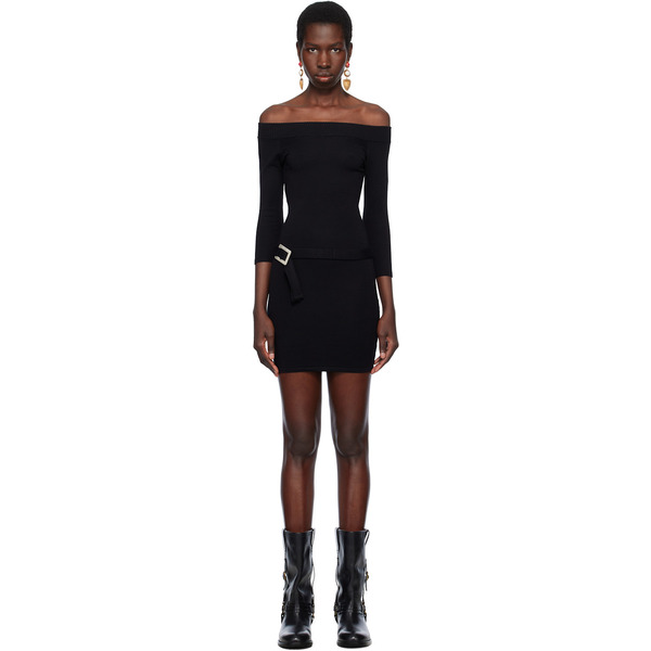  Frankies Bikinis Black Bella Hadid Edition Saloon Knit Minidress 