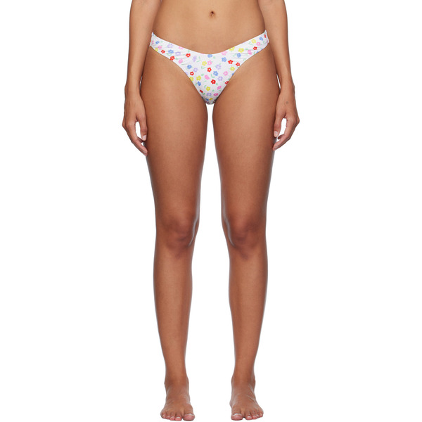  Frankies Bikinis White Suki Floral Classic Bikini Bottom 