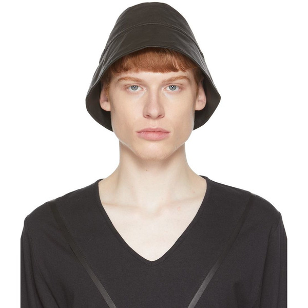  Frei-mut Green Leather Selim Bucket Hat 
