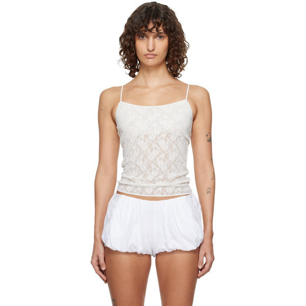  Fruity Booty Off-white Lace Tank Top 