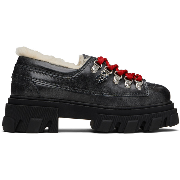  Ganni Black Cleated Derbys 