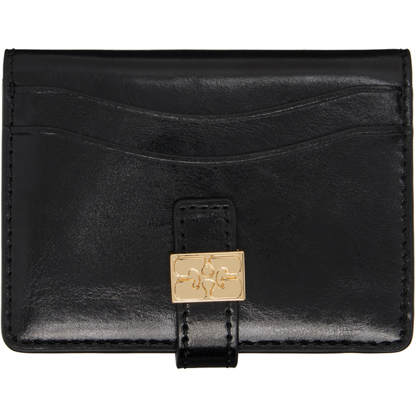  Ganni Black Sue Slim Card Holder 