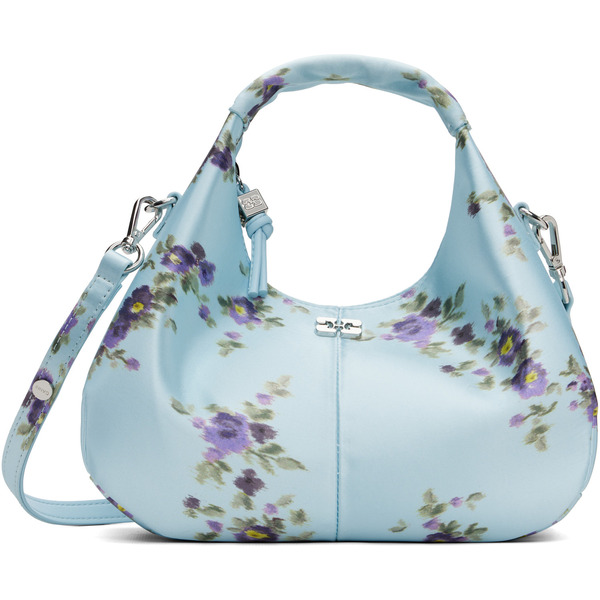  Ganni Blue Printed Satin Mini Bag 
