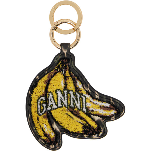  Ganni Yellow Joy Banana Keychain 