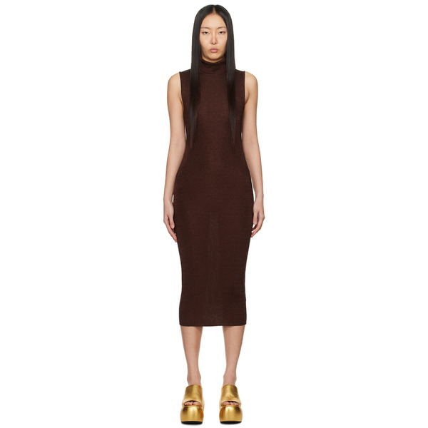  Gauge81 Brown Flora Midi Dress 