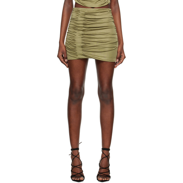  Gauge81 Khaki Maroon Miniskirt 