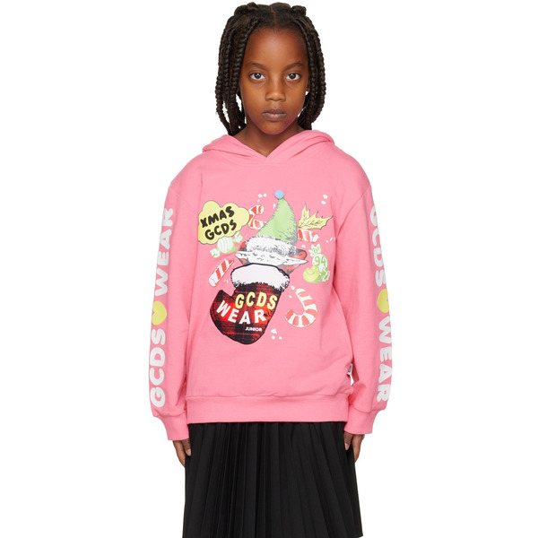  Gcds Kids Kids Pink Graphic Hoodie 