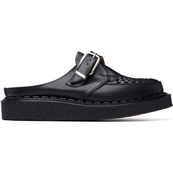  George Cox Black Alaska Mule Loafers 