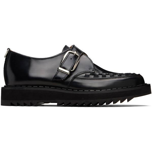  George Cox Black Ripple Hatton Monk Loafers 