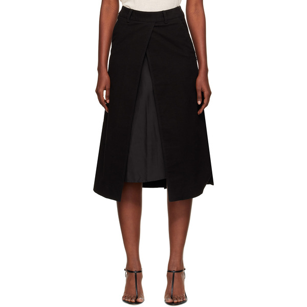  Gia Studios Black Grace Midi Skirt 