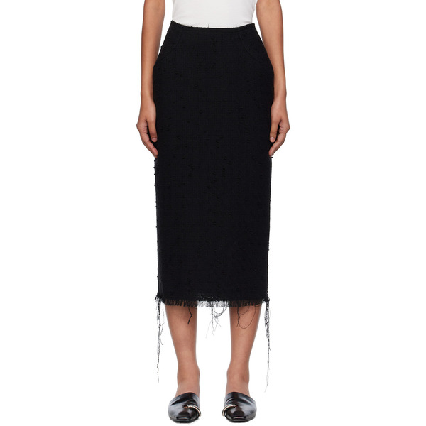  Gia Studios Black Thalia Midi Skirt 