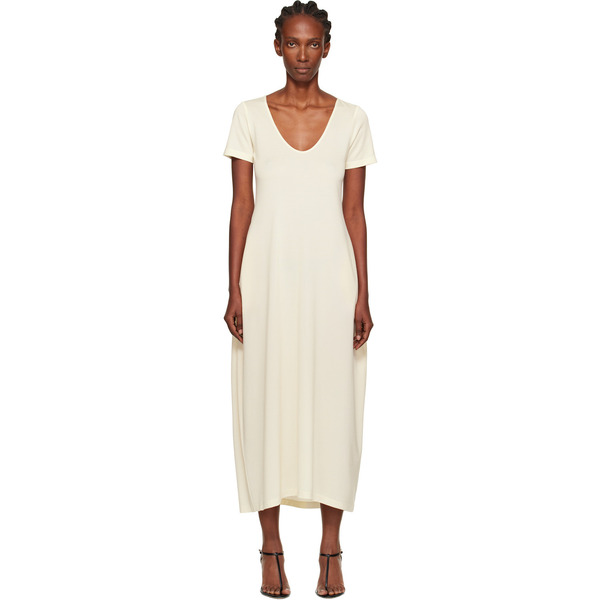  Gia Studios Off-white Raphine Midi Dress 