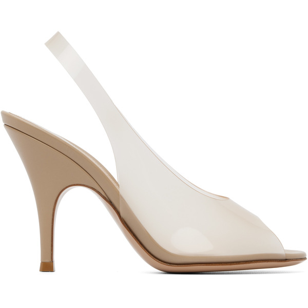  Gianvito Rossi Beige Amelie Heeled Sandals 