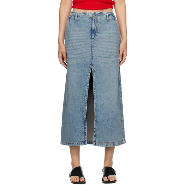  Gimaguas Blue Leslie Denim Midi Skirt 