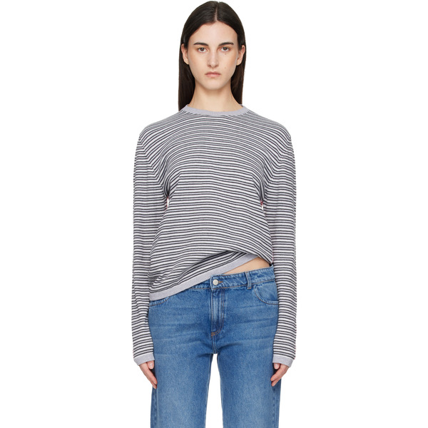  Gimaguas Gray & Red Pablo Stripes Sweater 