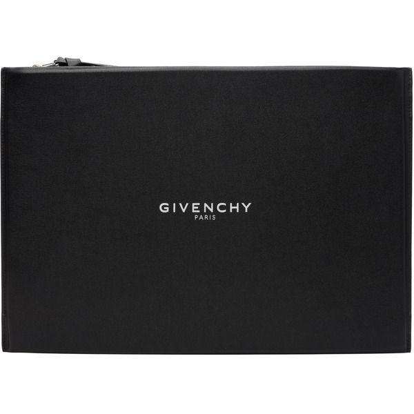  Givenchy Black Antigona Stamped Large Leather Pouch 