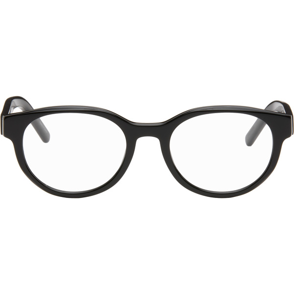  Givenchy Black Gv Day Text Logo Circular Glasses 