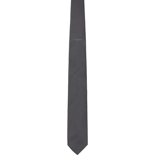  Givenchy Gray Paris Silk Jacquard Tie 