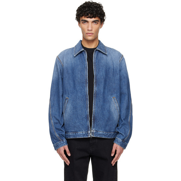  Givenchy Navy Zipped Denim Jacket 
