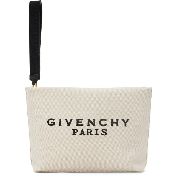  Givenchy Off-white 'givenchy' Canvas Pouch 