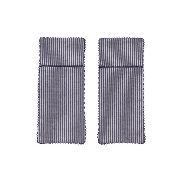  Gohar World Navy Opaline Cutlery Pouch Set 