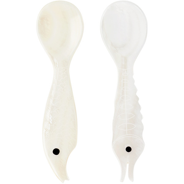  Gohar World Off-white Mother Of Pearl Sea Creatures Spoon Set 