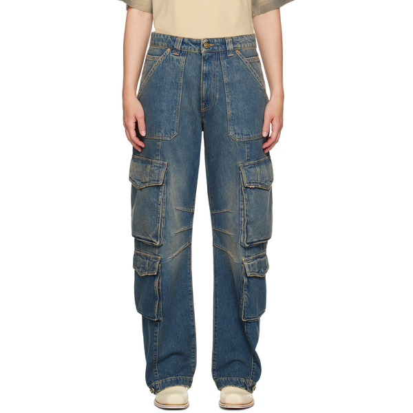  Golden Goose Blue Distressed Finish Jeans 