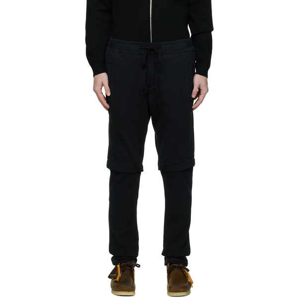  Greg Lauren Black Drawstring Lounge Pants 