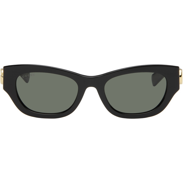  Gucci Black Low Nose Bridge Fit Sunglasses 