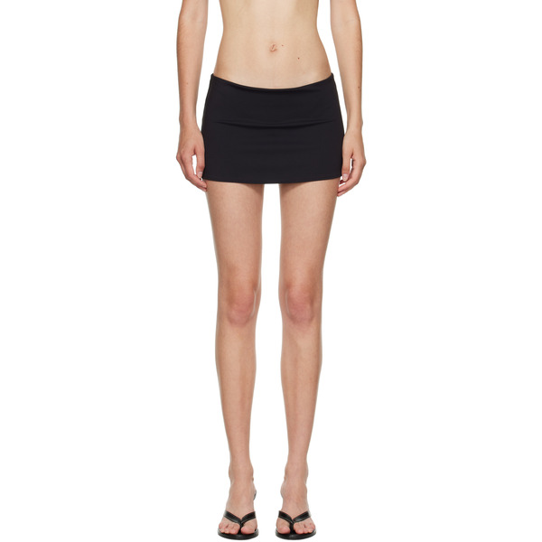  Guizio Black Micro Stretch Miniskirt 
