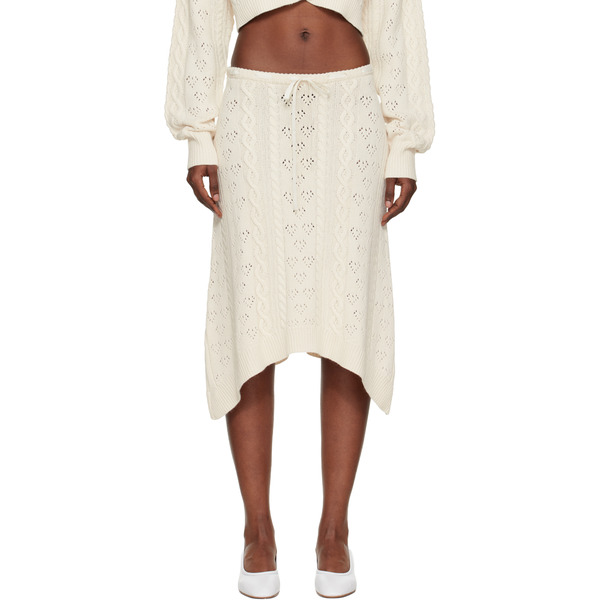 Guizio Off-white Noah Wool Cable Midi Skirt 