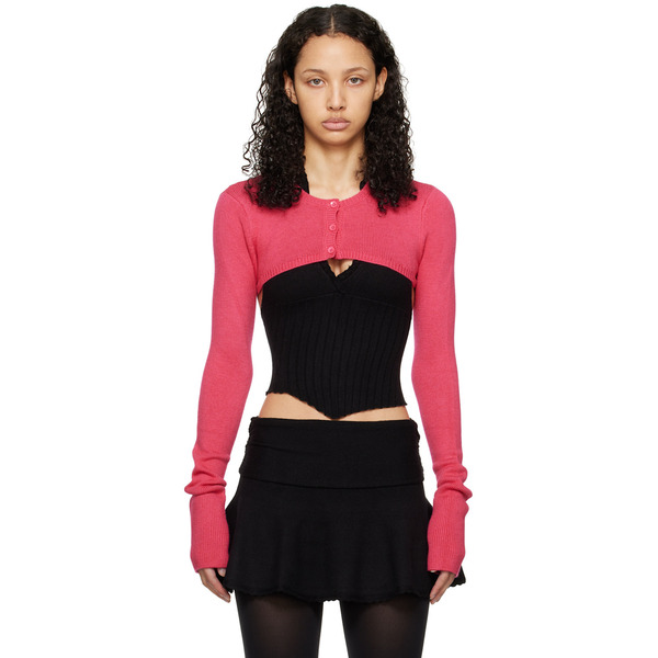  Guizio Pink Micro Cardigan 