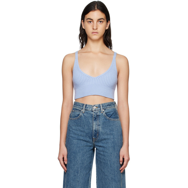  Halfboy Blue V-neck Tank Top 
