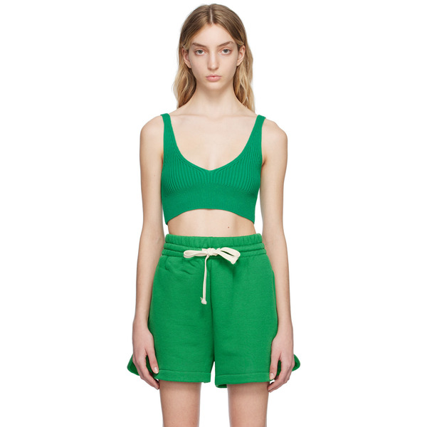  Halfboy Green V-neck Tank Top 