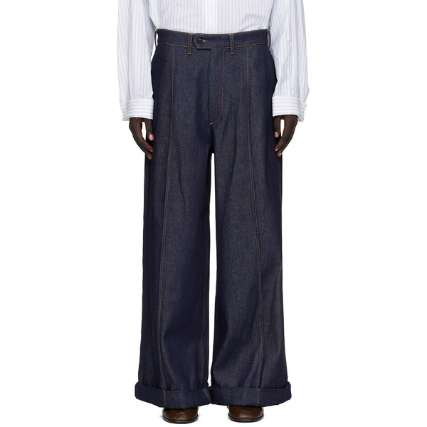  Hed Mayner Navy Wide Jeans 