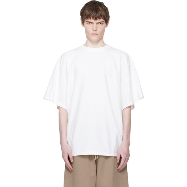  Hed Mayner White Embroidered-logo T-shirt 