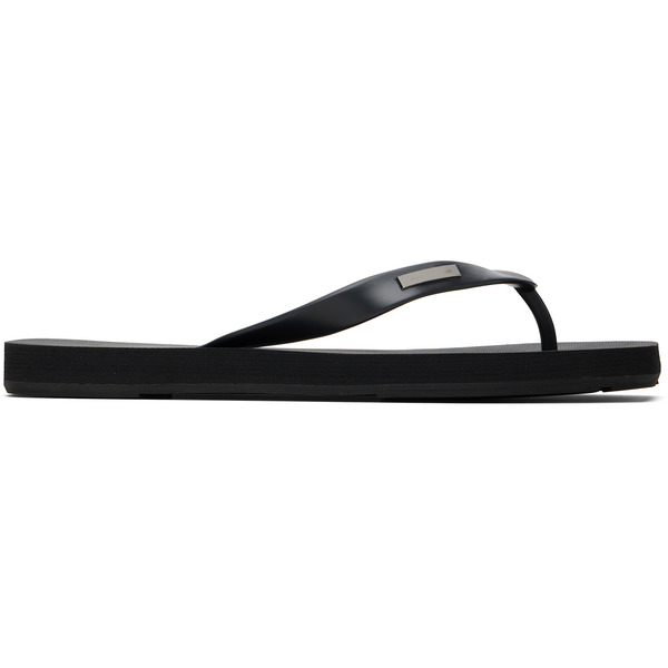  Heliot Emil Black 'he' Flip-flops 