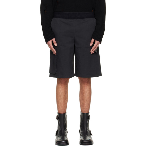  Heliot Emil Black Pulsar Cargo Shorts 