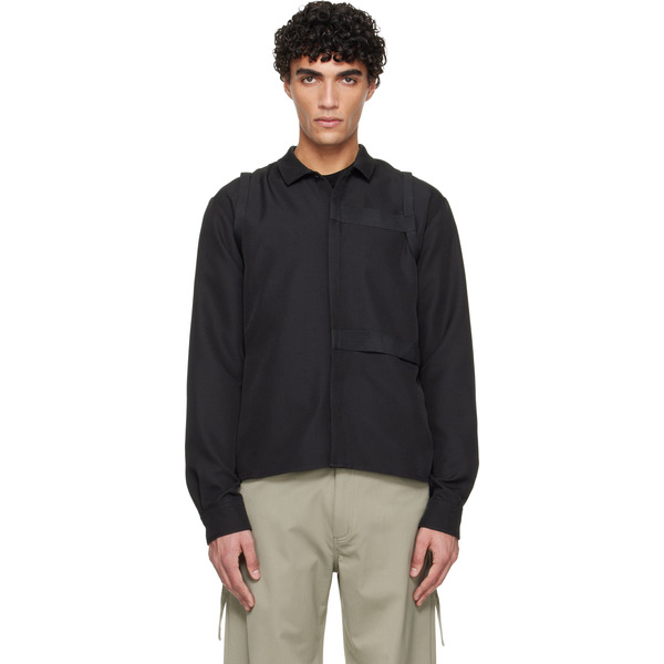  Heliot Emil Black Sinew Shirt 