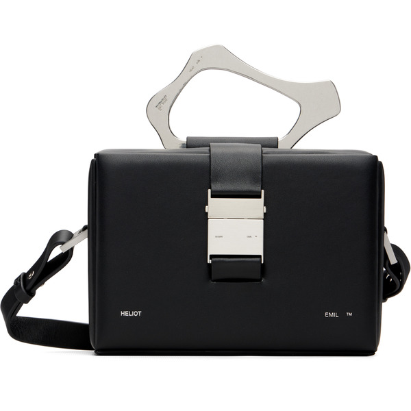  Heliot Emil Black Solely Box Shoulder Bag 