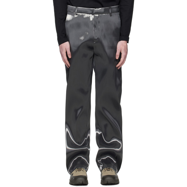  Heliot Emil Gray Liquid Metal Trousers 